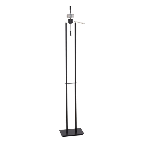 Emilio Floor Lamp With Bronze Finish In Prairie Style Box Frame, tall frame, no shade, showcasing structure, modern home lighting