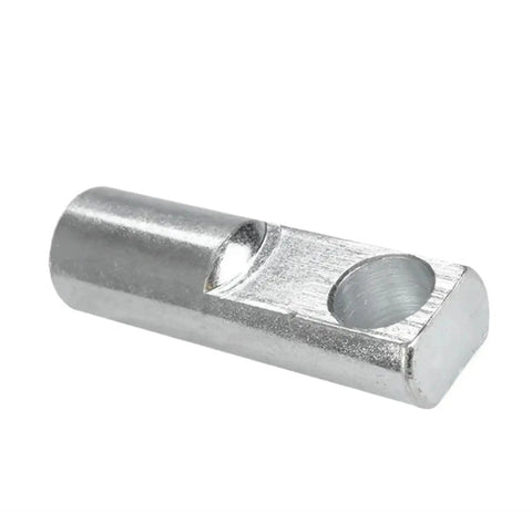 Heavy Duty Pneumatic Cylinder Rod With Clevis I Joint For Industrial Linkages, 1 Piece, Compatible With I-16/25/32 Thread Sizes, Metal Piston Bore Hardware, I-20 M8X1.25 Fit, High Precision Mechanical Connecting Rod, silver clevis end