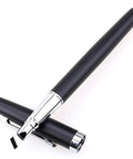 Pro Grade Fiber Optic Cleaver Tool With Snappy Carbide Tip And Sleek Pen Body for precision cutting, shown in black with chrome details.