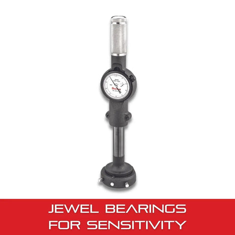 Dial Bore Gauge Pro Grade With Wooden Case And Jewel Bearings, 3 to 5 3/16 Inch Range, 0.0001 Inch Graduation, shown vertically