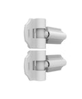 Rock Solid Hella Sturdy Gate Hinges For Wood Or Vinyl 180 Degree Flexible Wrap Design with snazzy white covers