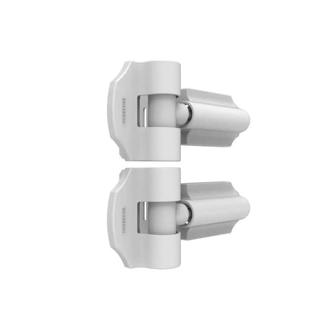 Rock Solid Hella Sturdy Gate Hinges For Wood Or Vinyl 180 Degree Flexible Wrap Design with snazzy white covers