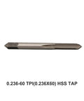 0.236-60 TPI HSS Tap 3 Flute Thread Cutting Tool With Storage Case For Metalworking Drilling And Tapping Jobs High Steel 72mm Length