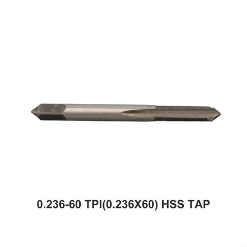 0.236-60 TPI HSS Tap 3 Flute Thread Cutting Tool With Storage Case For Metalworking Drilling And Tapping Jobs High Steel 72mm Length