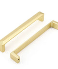 Two Pack Gold Cabinet Handles 5 Inch Center To Center Solid Zinc Alloy Brushed Gold Kitchen Drawer Pulls Cupboard Hardware