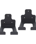 Beefy Stainless Steel Garden Power Tool Wall Rack With Lockdown Multi Grip Hooks And Waterproof Finish For Home Outdoor Trimmers Complete Garage Storage, black dual tool hooks.