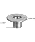 Top Rated M6 Tee Nuts 24 Piece Set Carbon Steel Weld Flange Inserts With Round Base And Through Hole Design, detailed view.