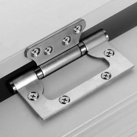 Heavy Duty Slot Free Hinges For Cabinets And Closets 4 Inch To 5 Inch Silent Thickened Stainless Steel interior hinge on white door