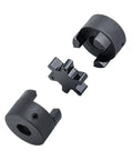 Half To Seven Eighth Inch L Jaw Coupling Set Three Piece Flexible Multi Flex Couplers Made From HT250 Steel With Buna N Rubber Spider