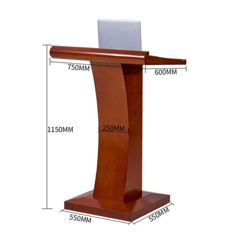 Rock Solid Wood Roll Away Lectern With Plenty Of Storage Space, 115cm high with smooth casters, ideal for seminars and meetings.