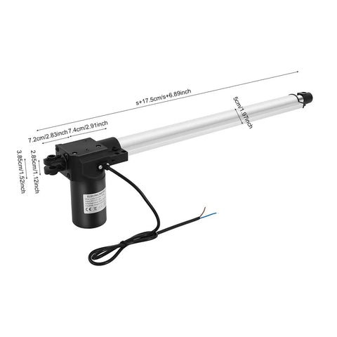 Heavy Duty 12V DC Linear Actuator Delivering 6000N Force And 500Mm Stroke for adjustable desk lifts with aluminum alloy construction.