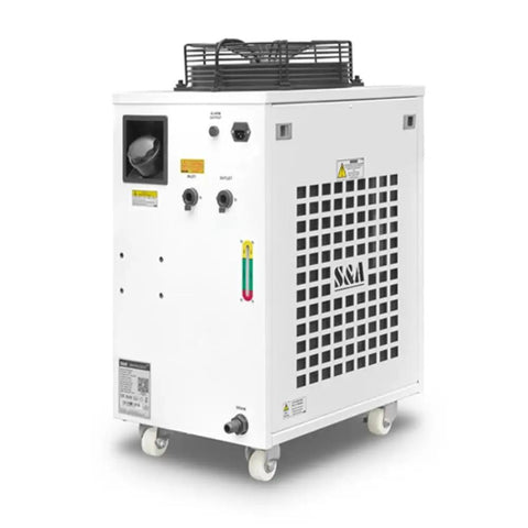 Industrial Water Chiller Water Cooling System For CO2 Laser And CNC Spindle featuring precise temperature control, 3.15kW capacity.