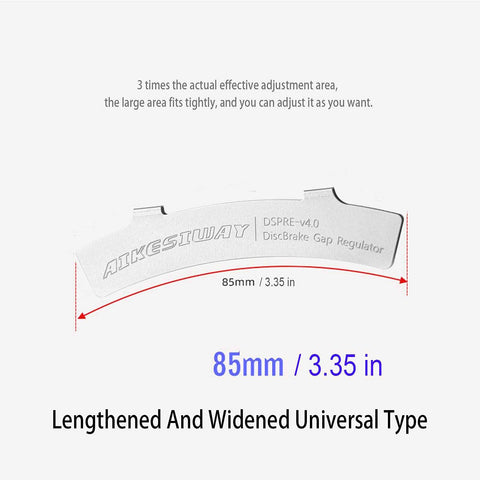 Disc Brake Pad Gap Regulator And Rotor Truing Fork For Bikes, 85mm size, high-carbon steel, lengthened universal type.