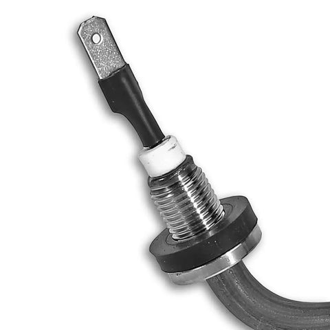 Close-up of Dishwasher Heating Element Replacement W10518394 with 2 fasteners for Whirlpool, Kenmore models