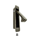Forged Solid Brass Edge Pull For Sliding Pocket Doors, Antique Brass Finish, Self Retracting Latch Flush Mount With Hidden Screws