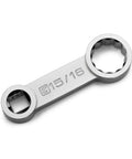 One Half Inch Drive Fifteen Sixteenths Inch Torque Adapter With 12 Point Box End Three Inch Reach for tightening in hard to reach areas.