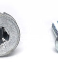 Zinc Self Drilling Drywall Anchors Kit With Screws, 200 Piece Set Including 100 Anchors And 100 Screws, close-up view
