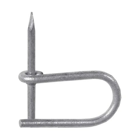 Heavy Duty Galvanized Steel 7/8 Inch Cable Management Ring, nail in design for organizing electrical wires.