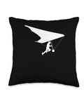 Funny Hang Glider Art Throw Pillow For Men And Women Hang Gliding Enthusiasts Gift Idea For Air Sport Flyers Dope Double Sided Print Pillow