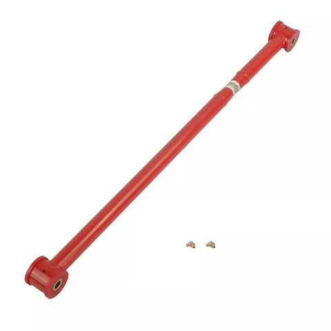 Adjustable Rear Upper And Lower Control Arms With Rear Panhard Track Bar For 2007 To 2014 Chevy Suburban 1500 2500 Tahoe Avalanche GMC Yukon Cadillac Escalade Bolt On Lifted Or Leveling Setup Improves Pinion Angle And Rear Alignment, red steel track bar