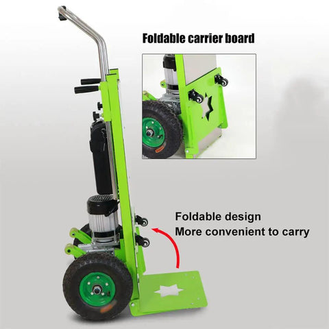 Super Awesome Heavy Duty Electric Stair Climber Cart For Moving Heavy Stuff With 150Kg Load Capability And Brushless Motor. Foldable design for easy transport.