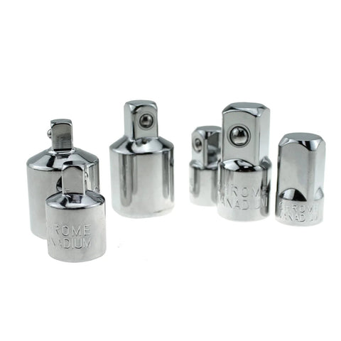 TAODAN six-piece socket adapter set in chrome vanadium steel; for 1/4, 3/8, and 1/2 inch drives