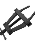 Heavy Duty Motorcycle Chain Tensioner Tool for Quick Adjustments and Snug Fits, durable black iron alloy construction.