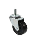 Pack Of 4 2.5 Inch Casters Set With M8 M10 M12 Stem Rubber Universal Wheels For Furniture And Cabinets Wear Resistant