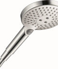 Raindance Select S 5 Inch Handheld Shower Head With Rain Rain Air And Whirl Modes No Brainer Install Modern White Chrome Finish