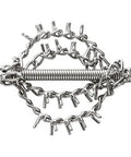 Heavy Duty 22Mm Chain Spinning Drain Auger Head With Four Tough Spiked Chains, stainless steel design for grease clog removal.