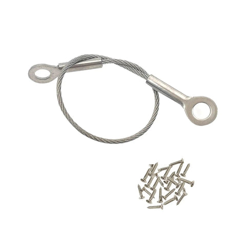 Heavy Duty 304 Stainless Steel Cabinet Door Restraint Cables Set Of 20 Comes Loaded With All Mounting Screws for installation