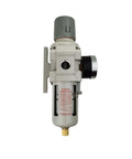 All In One FRL Air Filter Treatment Unit For Pneumatic Systems With Filter Pressure Regulator Lubricator And Oil Separator in front view