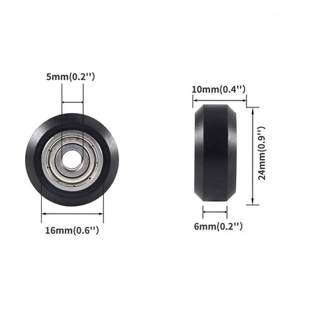 V Slot Gantry Plate Set With POM Wheels For Aluminum Extrusion 2 Pack 3D Printer Accessory Built For Smooth Precise And Efficient Motion On Your Rig Ideal For DIY 3D Printing Enthusiasts And CNC Projects Lightweight Durable Components Easy Install. 5mm bore, 10mm height wheel