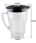 Glass Jar With Lid Replacement For Oster Pro 1200 Blender 6 Cup Clear Glass Jar Compatible With BLSTMB CBG CBF BBG Models