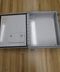Open view of Industrial Control Panel Enclosure 1418 E6, heavy duty steel electrical cabinet, weatherproof design for rugged sites