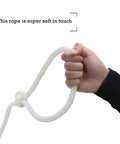 Heavy Duty Nylon Rope Seven Eighths Inch By One Hundred Feet White Rope For Anchoring, Tree Work, Cargo Hauling, and Outdoor Use