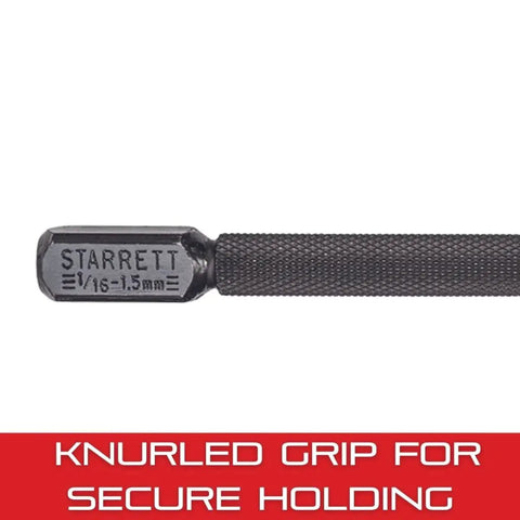 Heavy Duty Nail Set With Large Square Head Beveled End And Knurled Grip For Secure Holding No Slip Grip Hardened And Tempered Steel
