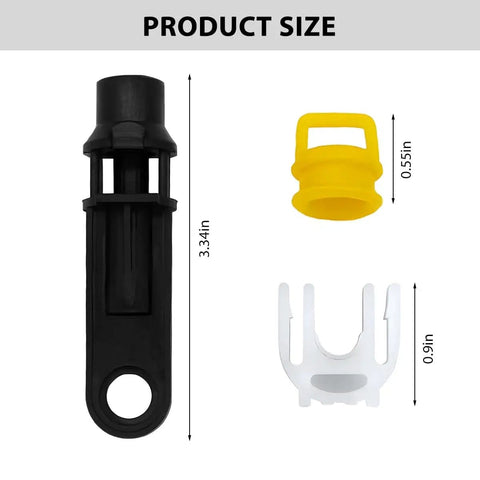 Transmission Shifter Cable Linkage Bushing Repair Kit OEM 52855956AG, dimensions shown: black, yellow, white components.