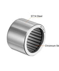 Close-up of Heavy Duty Needle Roller Bearings Built Tough With Full Complement Drawn Cup Open Style Three Quarter Inch ID One Inch OD