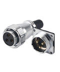 Three Core Square Socket Aviation Connector Set For Male And Female Mating Heavy Duty Industrial Grade Connector For Mechanical Equipment And Power Supply Plug And Play Ready, metal