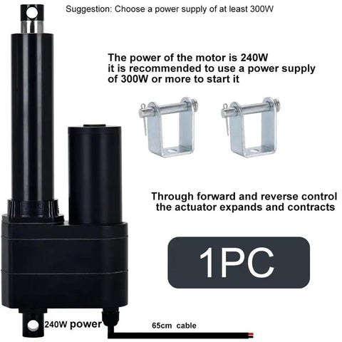 Heavy Duty Electric Linear Actuator DC12V With 300 Millimeter Stroke And 3000 Newtons Thrust Rock Solid for smooth operation with 240W motor.