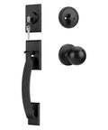 Matte Black Front Door Handle And Deadbolt Set With Reversible Knob Heavy Duty Exterior Door Lock Kit Easy Install Modern