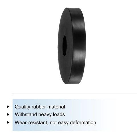 Tough As Nails Rubber Spacers 60 mm Outer By 15 mm Inner With 10 mm Anti Vibration Bushings Grommets For Home And Auto Rig Setup That Holds Its Ground, showing a black rubber spacer.