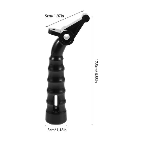 Ergonomic Ice Cream Maker Handle Replacement Lever For Ice Cream Machines Heat Resistant Comfy Grip shown with size dimensions