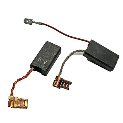 Premium Carbon Motor Brushes Replacement Brush Set Compatible With Rotary Hammer Model 11241EVS - Close-up of carbon motor brushes with wires.