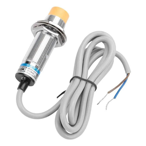 8mm NPN NO Inductive Proximity Switch Sensor, 12-24V DC (6-36V) Wide Range, 2-wire, cylindrical metal body with attached wires