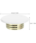 Slick White Iron Fire Sprinkler Covers 2 Pack 3.34x1.18 inch discreet ceiling plates in white finish for hiding fixtures.
