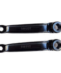 Left And Right Crank Set For Upright Stationary Bikes With 16x16mm Square Spindle Holes, shown horizontally for detail view.