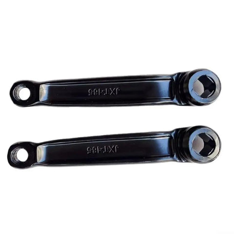 Left And Right Crank Set For Upright Stationary Bikes With 16x16mm Square Spindle Holes, shown horizontally for detail view.