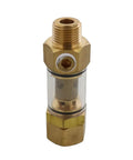 Pressure Washer Inlet Sediment Filter For Three Quarter Inch Garden Hose To One Half Inch MNPT Outlet Brass With Clear Cover